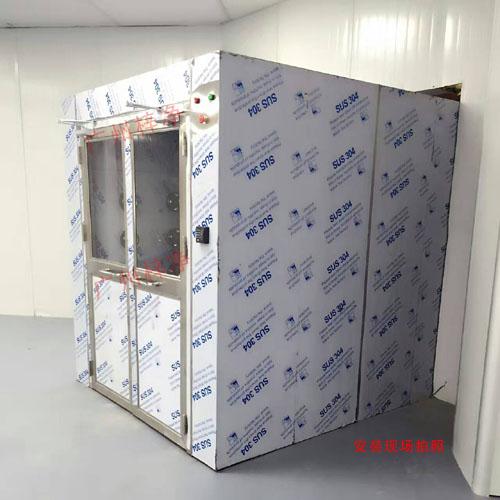 雙開門貨物風淋室側面圖 雙開門貨物風淋室側面圖